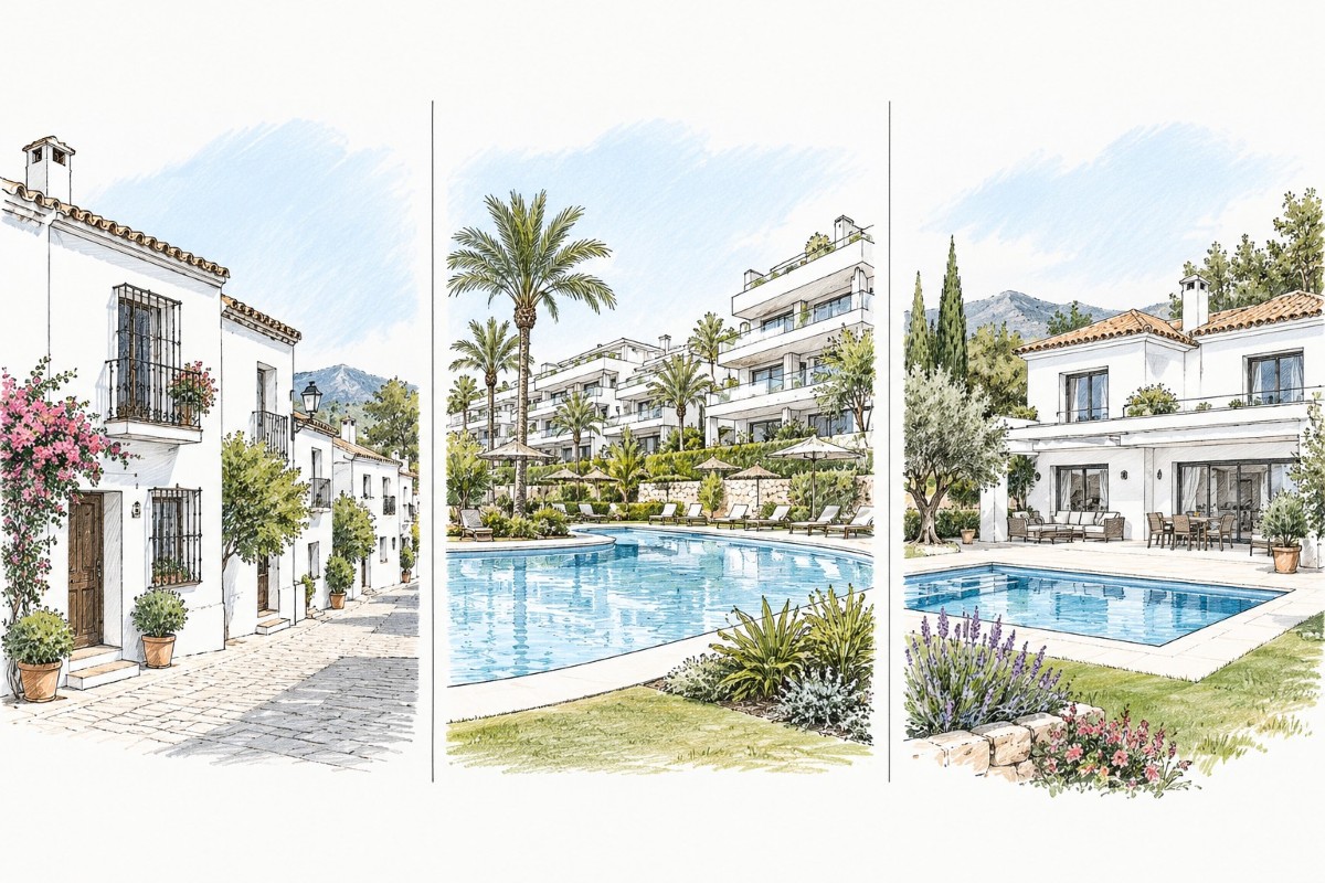 Your choice defines the costs. Ongoing Costa del Sol property costs vary according to the type of property you choose.