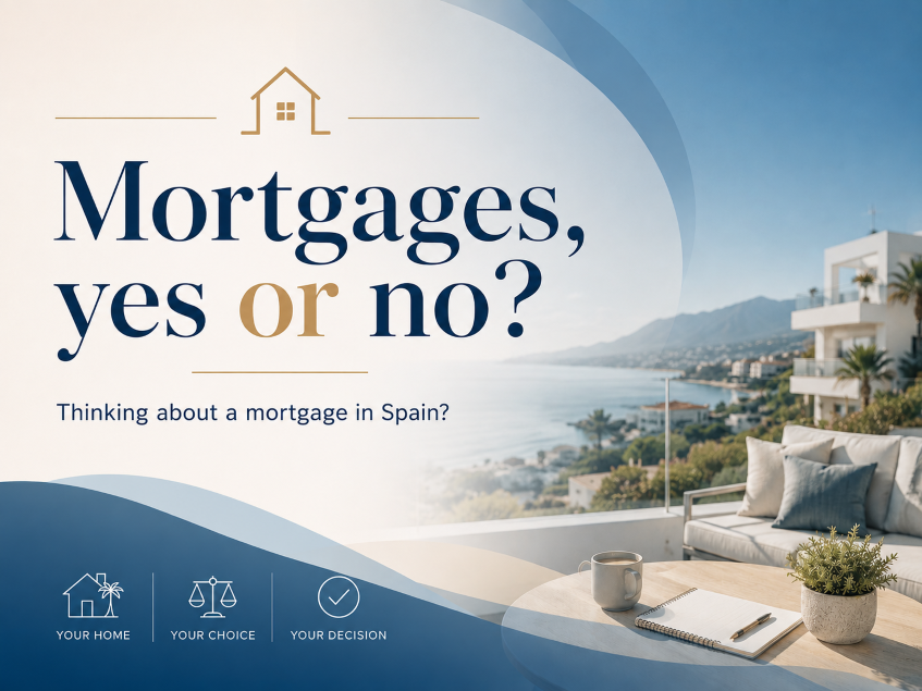 Mortgages yes or no for Costa del Sol property buyers Mortgage finance article image for Costa del Sol property buyers in Spain.