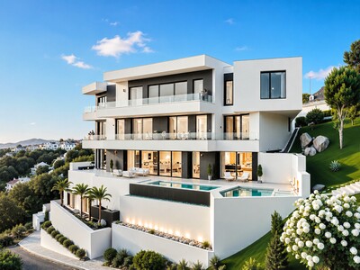 New build 5 bedroom villa for sale in La Cala Golf, Mijas Costa on the Costa del Sol