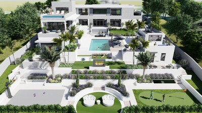Sotogrande – Plot and project to build an amazing luxury villa in a prestigious and private location close to Valderrama Golf.